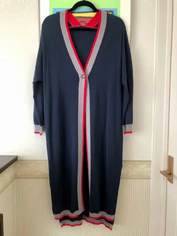 [새상품급] 기블리 컬렉션 니트 롱 가디건 슬릿 포함 네이비