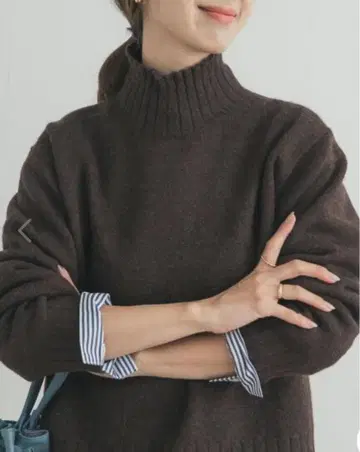 URBAN RESEARCH DOORS 터틀넥 니트 M 브라운