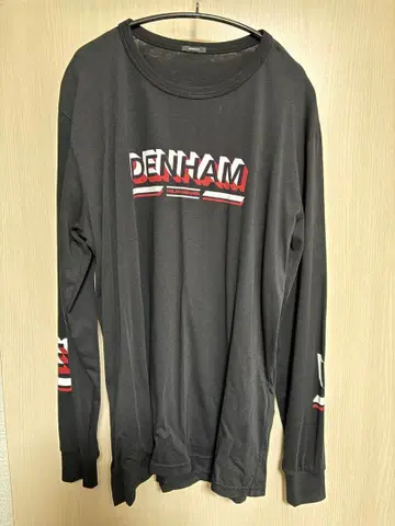 L 사이즈 DENHAM 블랙 롱 슬리브 셔츠 긴팔