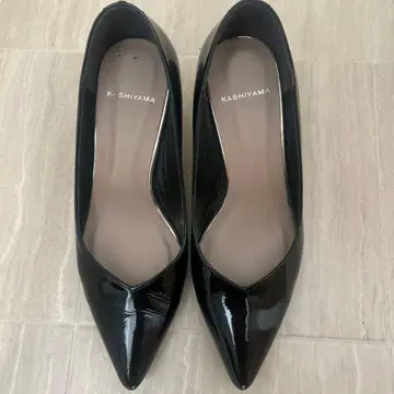 KASHIYAMA 블랙 하이힐 펌프스 L 에나멜