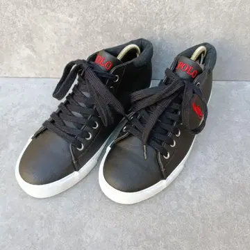 (새상품급) POLO 블랙 하이컷 스니커즈