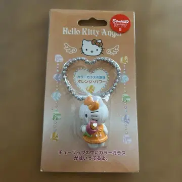 헬로키티 엔젤 1999년 디자인 오렌지 키링