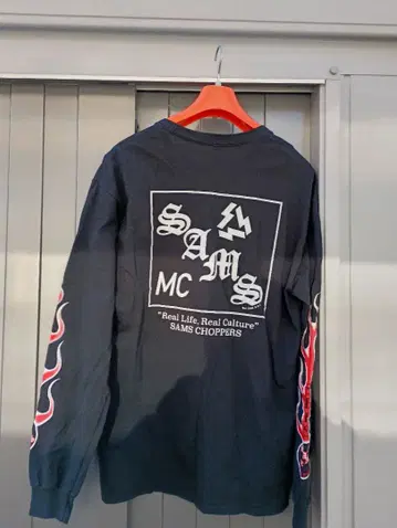 SAMS MC 샘스 블랙 롱 슬리브 티셔츠 L 사이즈