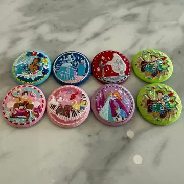 디즈니 자수 캔뱃지 8개 세트