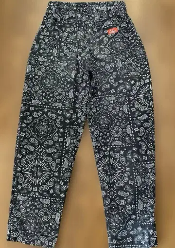 고급 COOKMAN 반다나 패턴 와이드 이지 팬츠