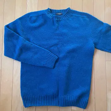 [ 가을/겨울 ] BEAMS F 빔즈 F 셰틀랜드 스웨터 니트 블루 S