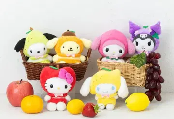 산리오 후르츠 디자인 마스코트 홀더 키티 폼폼푸딩