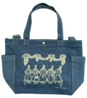 리틀미이 자매 데님 토트백 숄더백