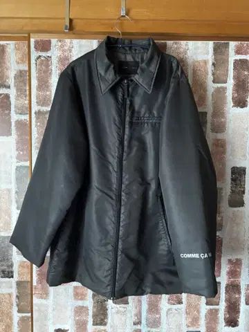 COMME CA WALK 블랙 나일론 자켓