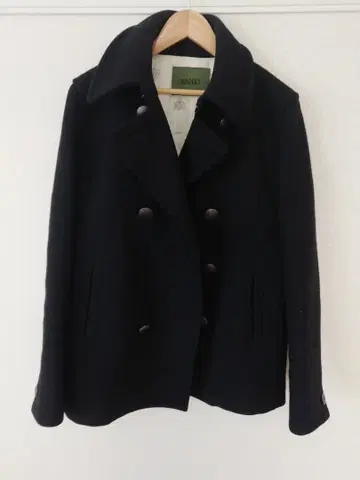 KAHKI 카키 울 피코트 블랙 우에타케 타츠야