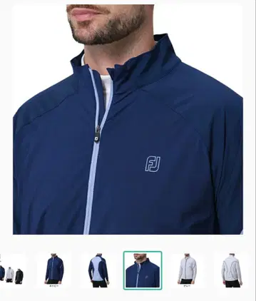 FOOTJOY 발수성 풀집업 자켓 네이비