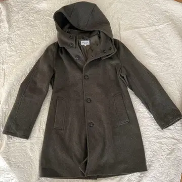 프릭스스토어 캐시미어 혼방 후드 부착 코트