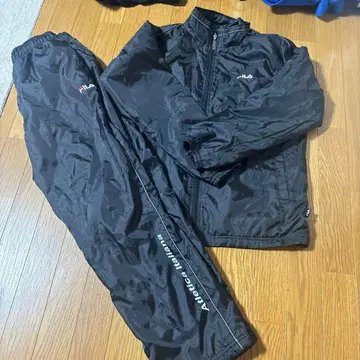 FILA 블랙 저지 윈드브레이커 여성용