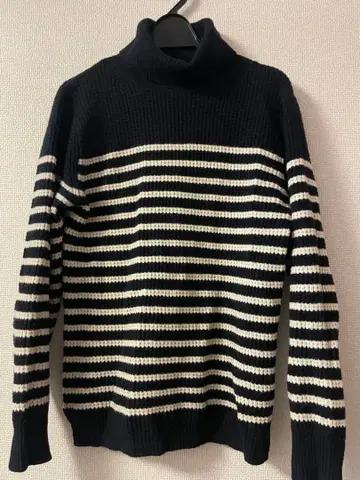 SHIPS 쉽스 보더 터틀넥 니트 네이비 S