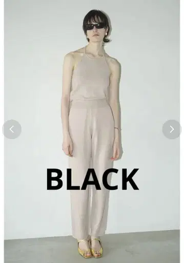 CLANE HALTER NECK KNIT ALL IN ONE BLACK