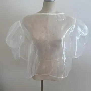 LOEFF 시스루 볼륨 슬리브 상의