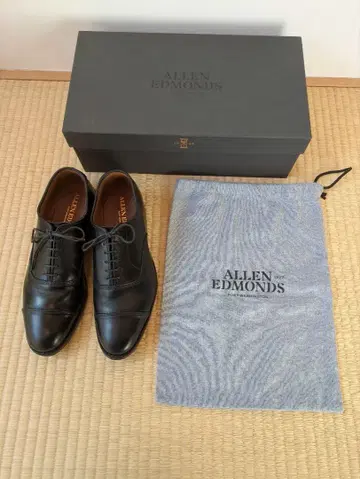 ALLEN EDMONDS 블랙 내익 스트레이트 팁 25cm