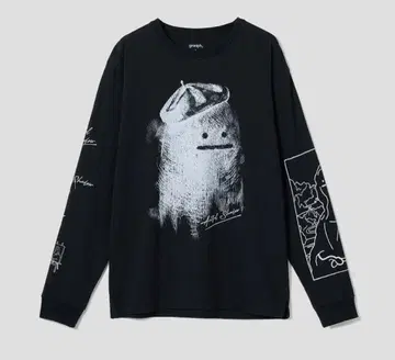 그라니프 아트풀 섀도우 블랙 긴팔 티셔츠
