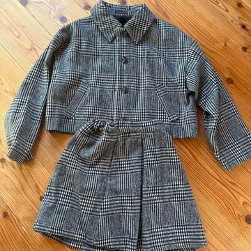 Lovetoxic 키즈 체크 무늬 스커트 셋업 M 150