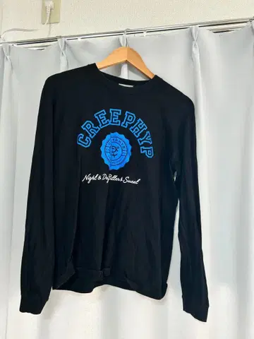 크리프하이프 블랙 긴팔 티셔츠
