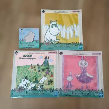 제일복권 무민 G상 플레이트 E상 핸드 타월 3장 세트