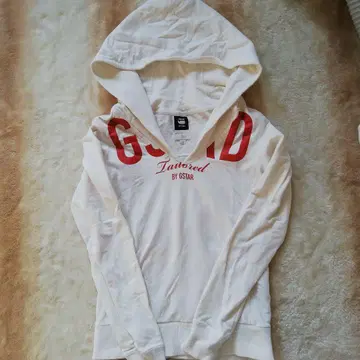 G-STAR 후드 부착 후드티 XS 화이트