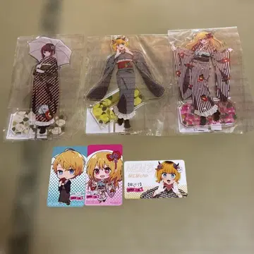 기모노 캐릭터 아크릴 스탠드 3개 세트