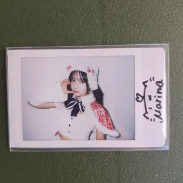 모모세 마리나 친필 사인 폴라로이드