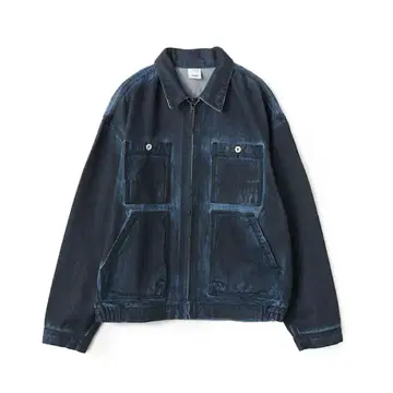 atmos Denim Worker Jacket BLUE