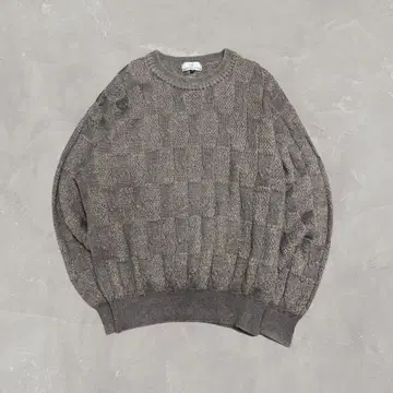 [레어] 일본제 3D 니트 스웨터 실크 혼방 그레이지 M 빈티지