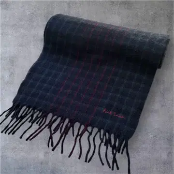 폴스미스 캐시미어 100% 머플러 체크 무늬 160 x 25