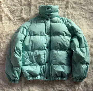 민트 그린 다운 자켓 숏 기장 M