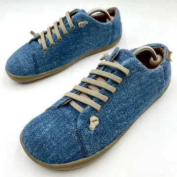 컨디션 최상 캠퍼 스니커즈 페우카미 헴프 네이비 42 Y1429