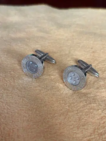 Dunhill 버튼형 커프스 실버