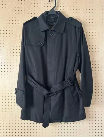 블랙 트렌치코트 벨트 포함