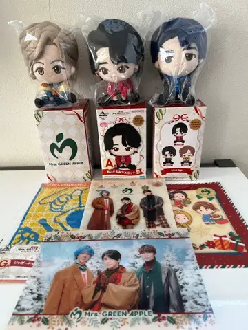 Mrs. GREEN APPLE 봉제 인형 3인 세트 자카드 타월