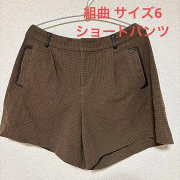 KUMIKYOKU 체크 무늬 숏팬츠 6호