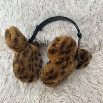 도쿄 디즈니 리조트 미키 레오파드 무늬 이어머프 귀마개 레어
