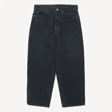 A.PRESSE 블랙 워시드 와이드 데님 팬츠 36