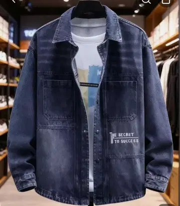 데님 한국 스타일 캐주얼 자켓 XXL 남성용 아우터 새상품