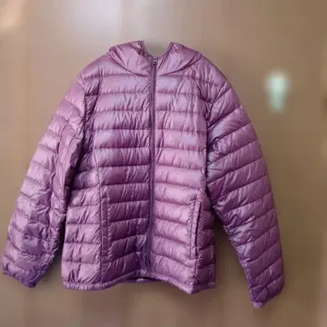 와인 컬러, 후드 부착 다운 자켓, 여성용 LL