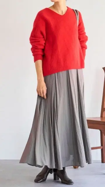 비어즐리 서큘러 스커트 모카 1 사이즈