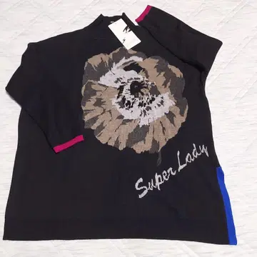 꽃무늬 니트 스웨터 Super Lady