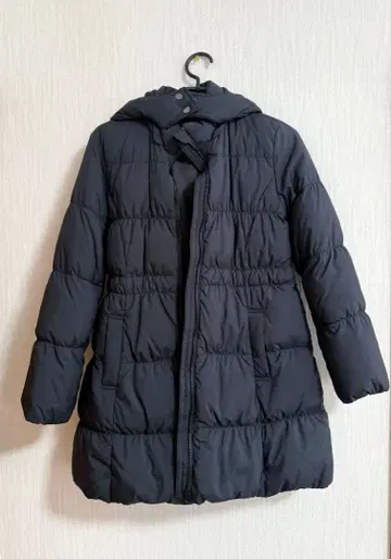 GU 롱 다운 코트 여성용 블랙