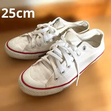 CONVERSE 화이트 스니커즈 25cm