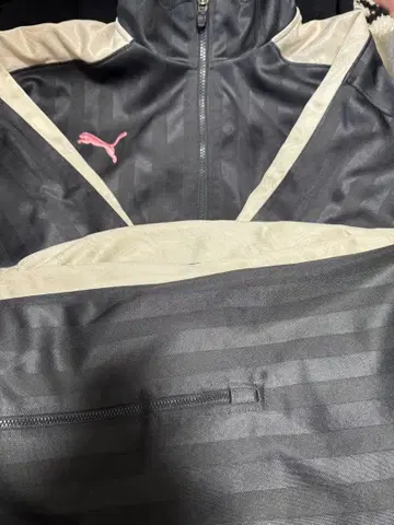 PUMA 스트라이프 저지 블랙/베이지