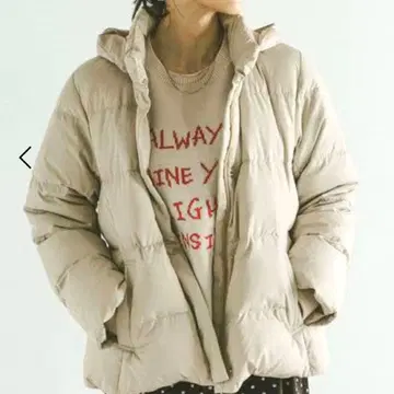 발수 다운 블루종 베이지