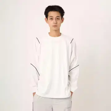 atmos Piping LS T-shirt WHITE