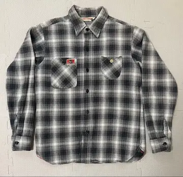 CAT'S PAW 플란넬 셔츠 S 사이즈 블랙/그레이