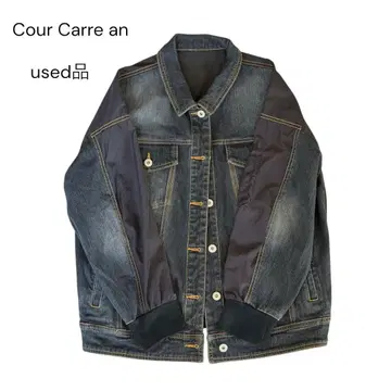 중고 이소재 콤비 데님 자켓 MA-1 쿨카레앙